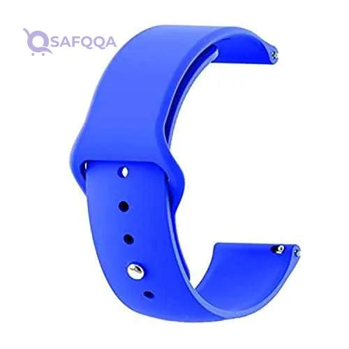 Sport Silicone Band (22mm) for Huawei GT1/ GT2 46mm/Samsung S3 & S4 46mm/Active2 3.45mm/Honor Magic 2 46mm, Blue - Safqqa Egypt