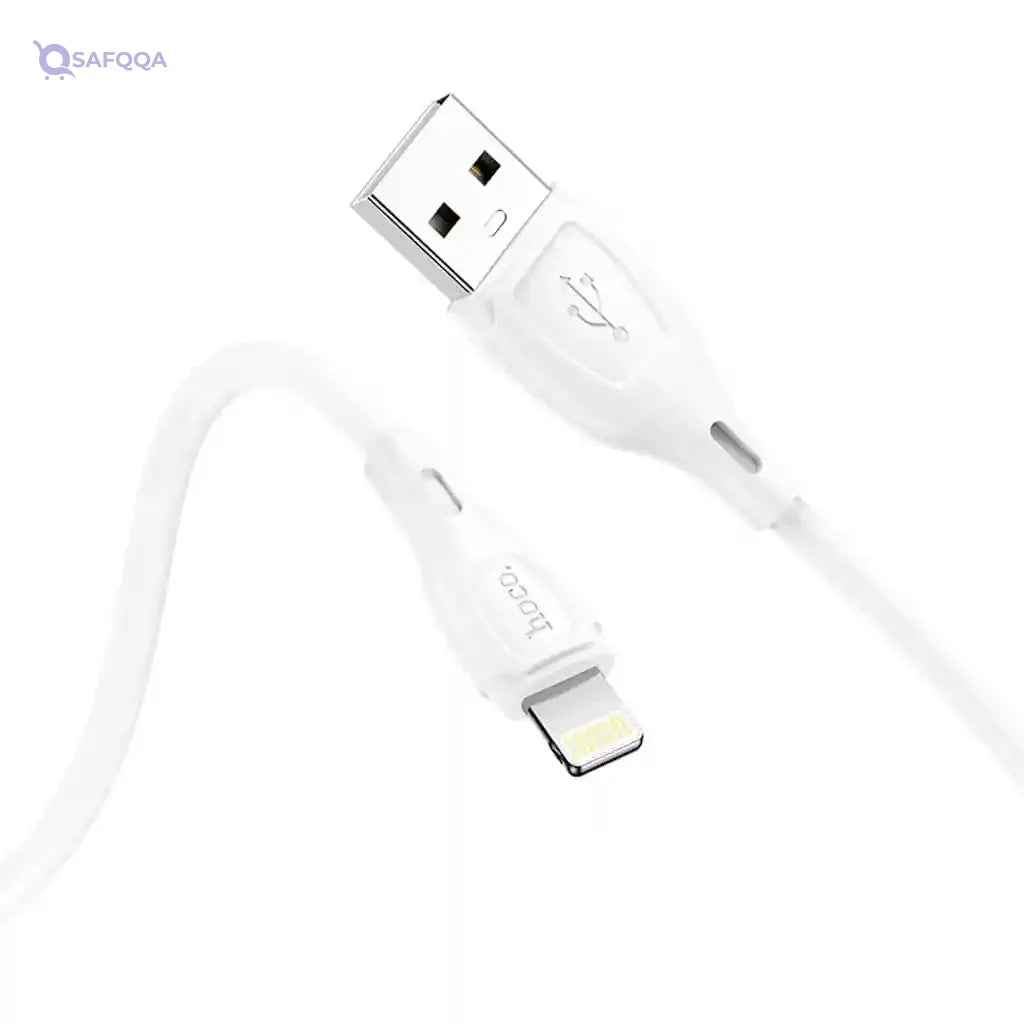 Hoco X61 Ultimate Silicone Charging & Data Transmission Cable (2.4A – 1M) – Lightning - Safqqa