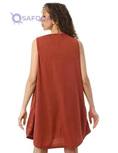 JAMILA Women Women Sleevless Short Dress - Safqqa Egypt