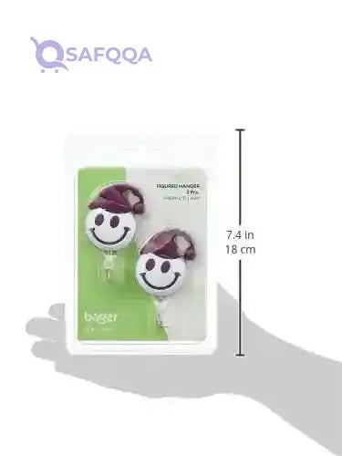 Bager Happy Otter Face Hook & Highlight 2-Piece Plastic Hanger - Safqqa
