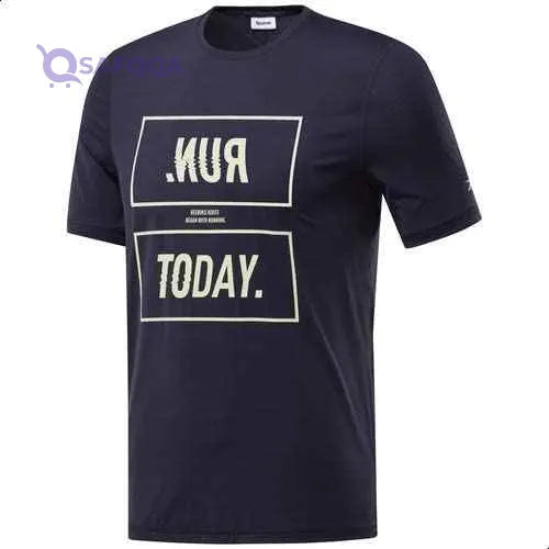 Reebok Running Activ Chill Graphic Heathered Slim Fit Sports T-shirt For Men - Safqqa