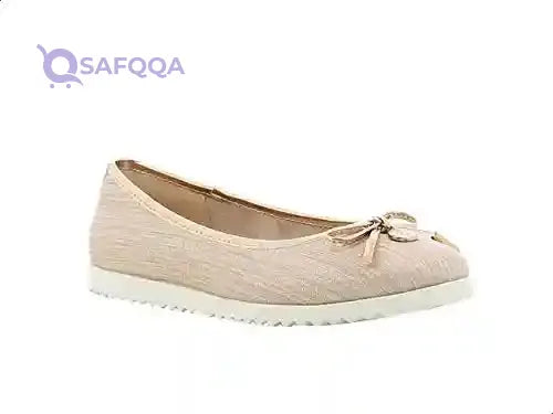 Sprox Heathered Round Toe Bow Tie Ballerina Flats for Women - Safqqa