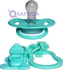 Mambino Pacifier With Chain green - Safqqa