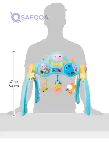 "3-in-1 Multifunctional Baby Body-Building Frame with Light, Music, and 3 Cute Baby Toys – For 3m+ (Lying Down), 6m+ (Learn to Sit), 9m+ (Learn to Walk) – Large Frame" - Safqqa