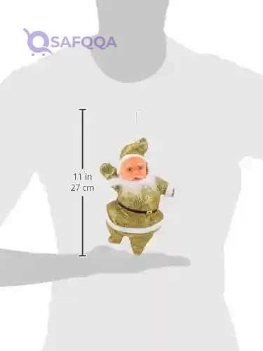 Glitter Santa For Christmas Decorations - Gold - Safqqa Egypt