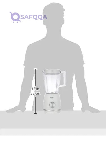 Sonai Flair 3-in-1 Blender with Grinder and 500 ml Bottle – 500W, 1.5L, 2 Speeds - Safqqa