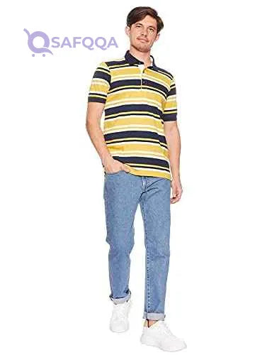 Bardis Short Sleeves Color Block Cotton Polo Shirt for Men - Safqqa Egypt
