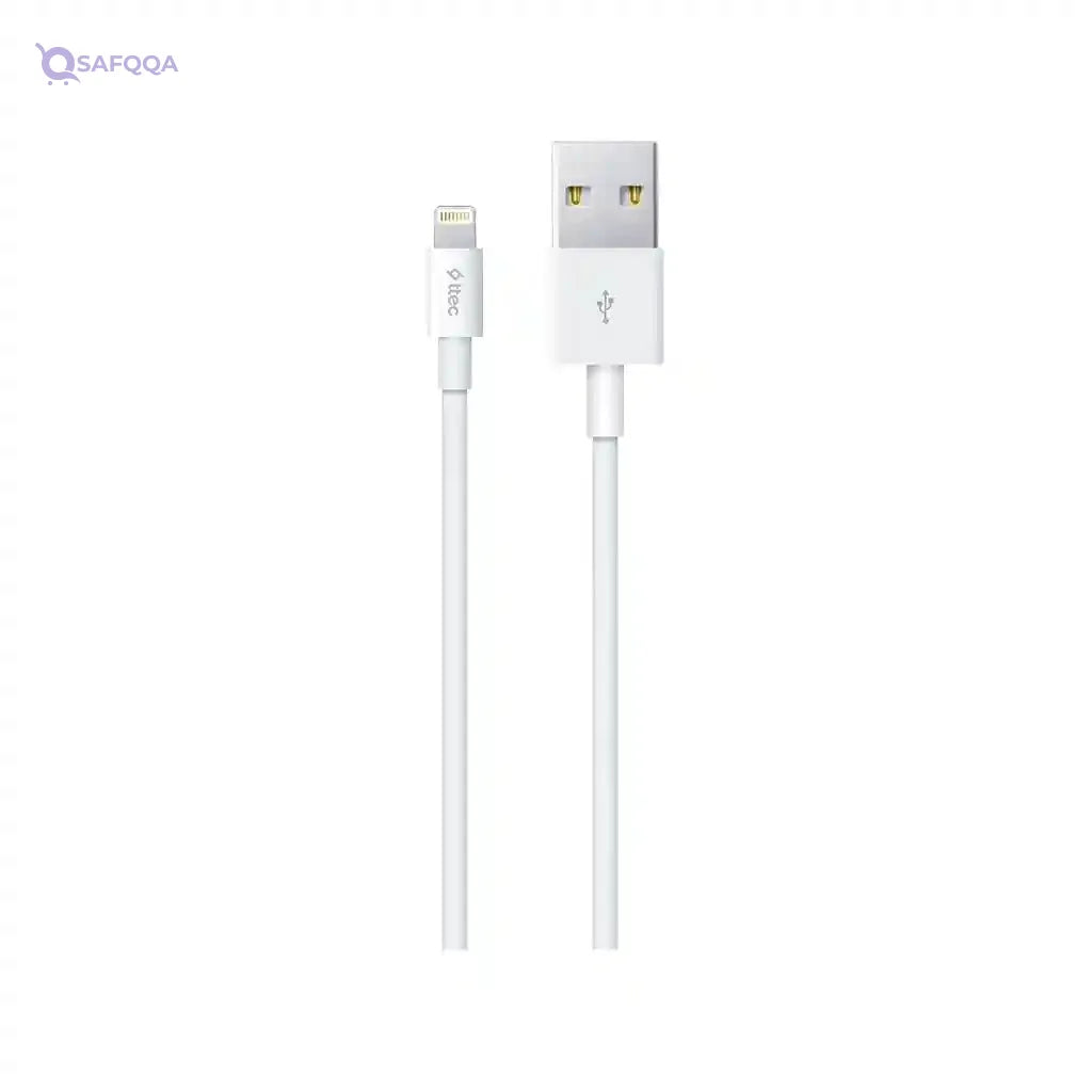 TTEC 2Dk7508Bb LighTning USB DaTa Cable, 100 cm - WhiTe - Safqqa Egypt