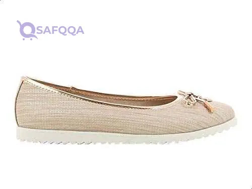 Sprox Heathered Round Toe Bow Tie Ballerina Flats for Women - Safqqa