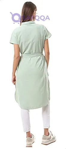 Ravin Shirt For Women  Waist-Tie  and Short Sleeves Modern and stylish look - Safqqa
