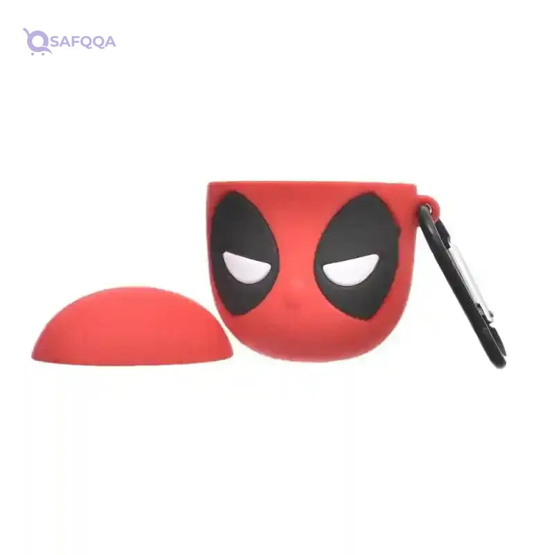 G-Power Silicone Full Cover AirPods Protective Case – Superhero Design with Ring Strap – Compatible with AirPods 1/2 - Safqqa