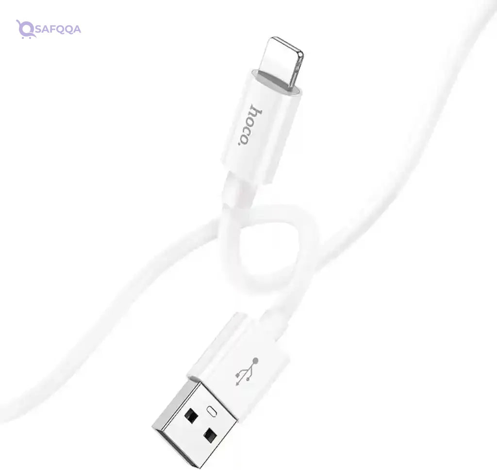Hoco X87 Lightning Silicone Charging Cable 2.4A - Safqqa