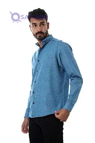 White Rabbit Men's Printed Collar Long Sleeve Shirt - Safqqa Egypt