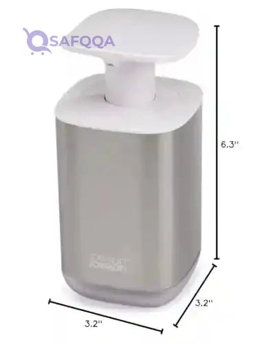 Joseph Joseph Presto Stainless-Steel Hygienic Easy-Push Soap Dispenser with Wide Pump - Safqqa