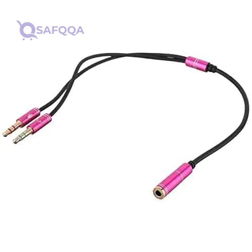 KEENDEX KX2029 3.5 MM SPEAKER AND HEADPHONES AUDIO SPLITTER WITH 2 MALE PORTS - Safqqa Egypt