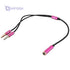 KEENDEX KX2029 3.5 MM SPEAKER AND HEADPHONES AUDIO SPLITTER WITH 2 MALE PORTS - Safqqa Egypt