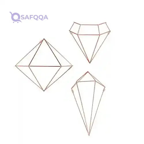 Umbra Metal Prisma Wall Decor – Copper, Set of 6 - Safqqa