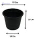 20cm Black Planter - Set of 1 Piece Black plant pots, from Macrame Art Space- No Box - Safqqa Egypt