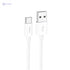 Hoco X87 - Magic Silicone Charging And Data Transmittion Cable (3A - 1M), USB-C Plug Compatible With Samsung Huawei Xiaomi Oppo - White - Safqqa