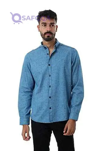 White Rabbit Men's Printed Collar Long Sleeve Shirt - Safqqa Egypt