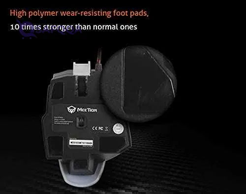 Meetion M975 USB Corded Gaming Mouse – 2000 DPI for PC & Laptop - Safqqa