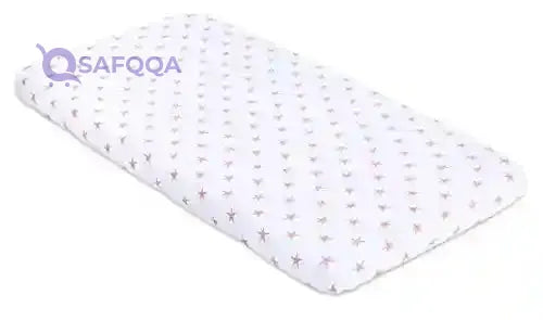 Ely’s & Co. Patent Pending Waterproof Bassinet Sheet 2-Pack Set for Baby Boy - 100% Cotton, Jersey Knit Cotton Sheets with Waterproof Lining - Safqqa
