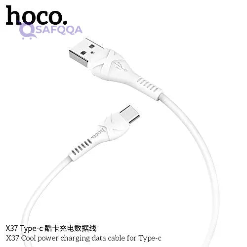 Hoco X37 - Cool Power Charging And Data Transmittion Cable Type-C Plug For Samsung Huawei Xiaomi Oppo - Safqqa