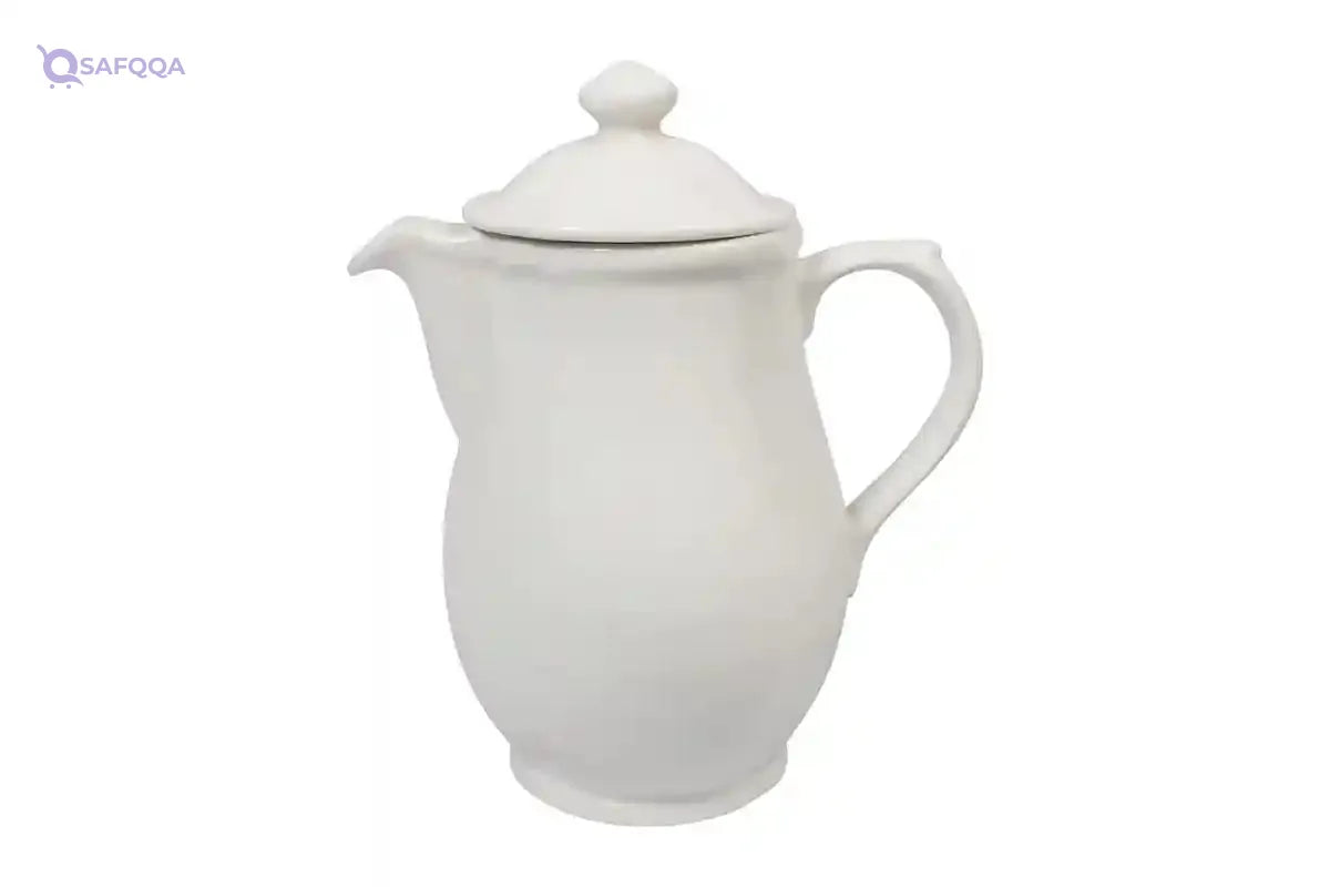 Royal Porcelain Coffee Pot with Lid - 1.2 L - Safqqa Egypt