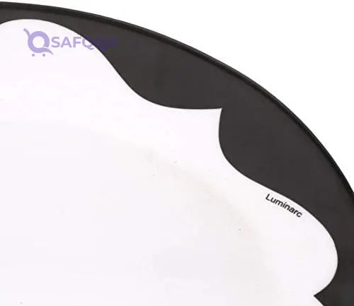 Luminarc Black Oval Plate – 33 cm Stylish Serveware - Safqqa