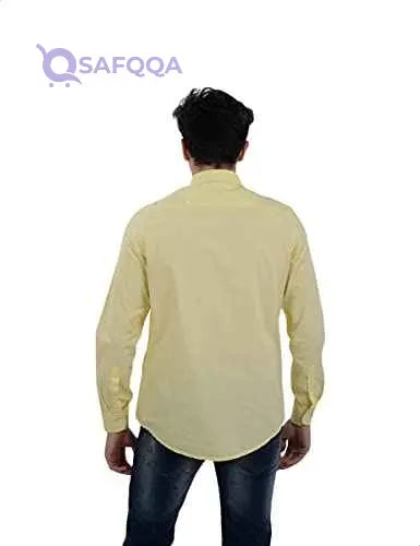 White Rabbit Men's Long Sleeve Shirt with Front Stripe Print - Size L - Safqqa Egypt