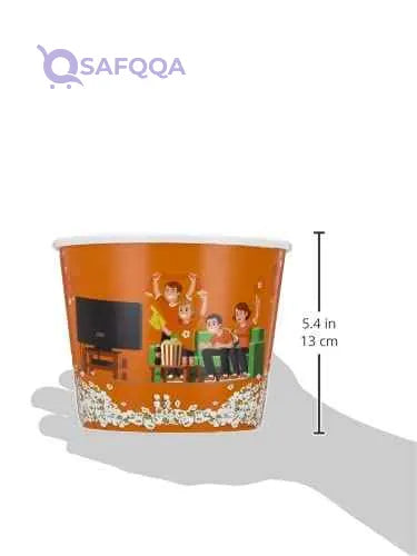 Merwy AK-577 Plastic Round Popcorn Bucket for Home - Multi Color - Safqqa Egypt