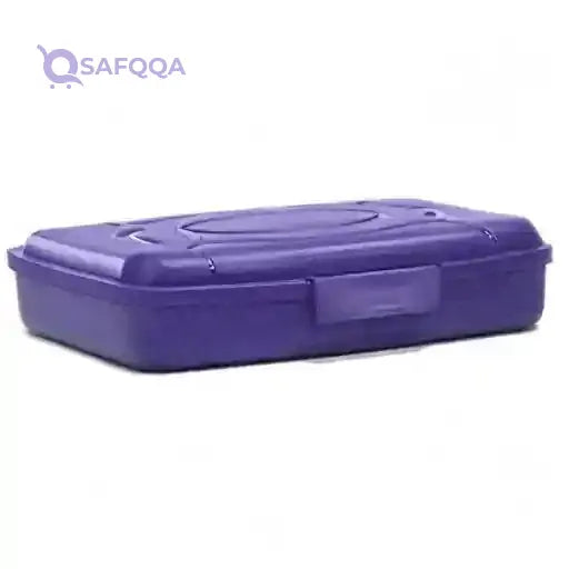 Mintra Home Utility Boxes - (7.7inW x4.0inD x1.61inH) - 450ml PURPLE Pack of 3 - Safqqa