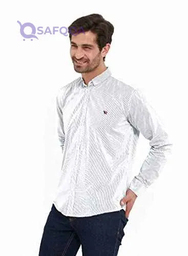 White Rabbit Men's Long Sleeve Stripe Pattern Shirt - Safqqa Egypt