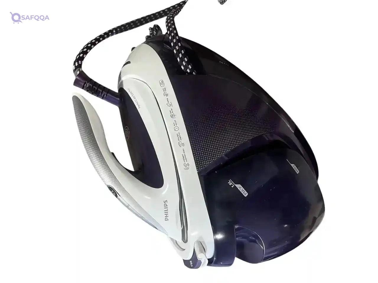 Philips PerfectCare Elite Plus Steam Generator Iron - 2700W, 1.8L Detachable Water Tank, OptimalTEMP Technology, Up to 520g steam boost, Automatic shut off - GC9660/36 Purple- Used and No Box & Have Scratches - Safqqa Egypt