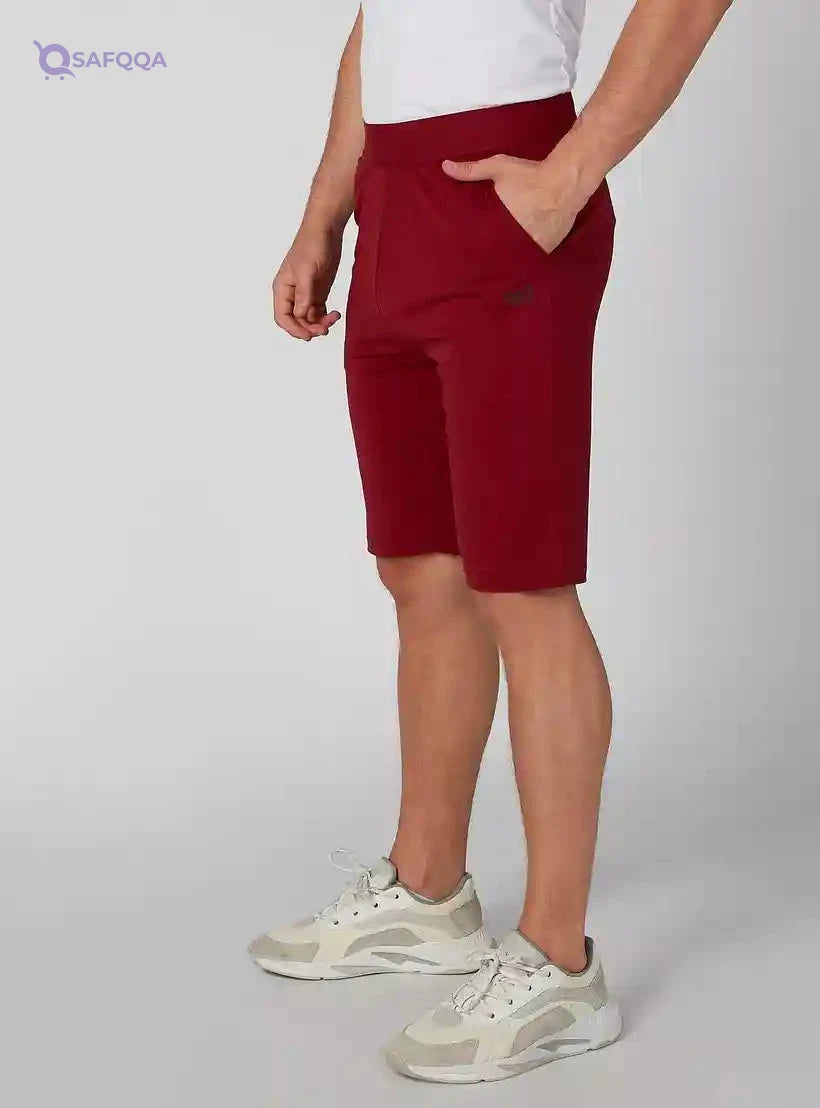 Plain Shorts with Pocket Detail and Elasticised Waistband - Safqqa Egypt