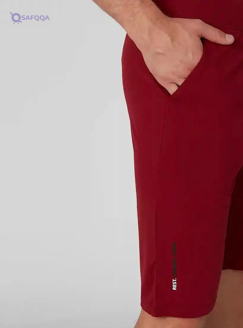 Plain Shorts with Pocket Detail and Elasticised Waistband - Safqqa Egypt