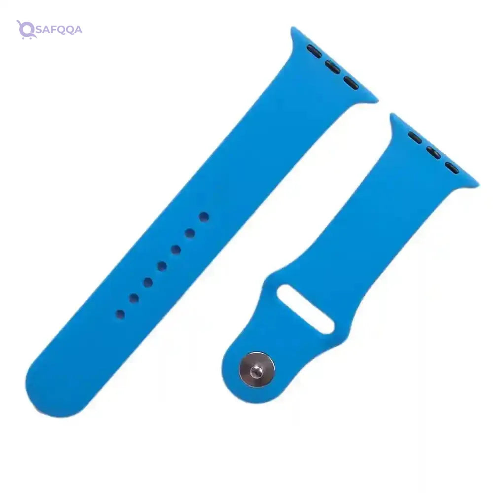 Generic Silicon Waterproof Watch Replacement Strap Compatible For Watch 42MM, 44MM Or 45MM - Blue - Safqqa Egypt