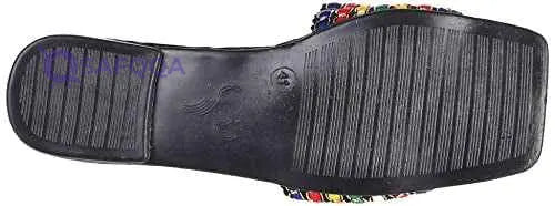 OX Faux Leather Multicolor Slides OX0011 For women - Safqqa