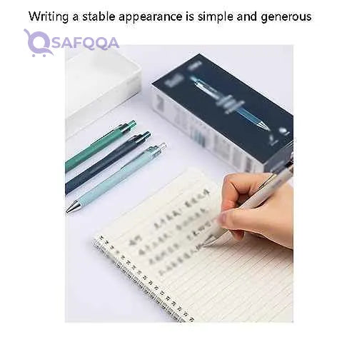 SAFWEL Gel Ink Pen Retractable Pen with Comfortable Grip Barrel Smooth Flowing Ink 0.5mm Black Ink for School Office Home (Color : Beige) - Safqqa