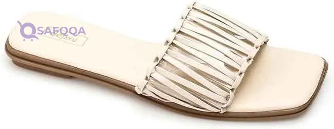 Dejavu Transparent Strapped Flat Slippers - Safqqa Egypt