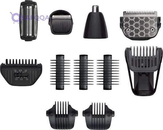 BaByliss 11-In-1 Cordless Multi Grooming Kit, Waterproof, Hair/Nose/Body And Beard Trimmer, Hair Clipper, Shaver For Men With Sharp Carbon Titanium Blades - MT860E - Safqqa