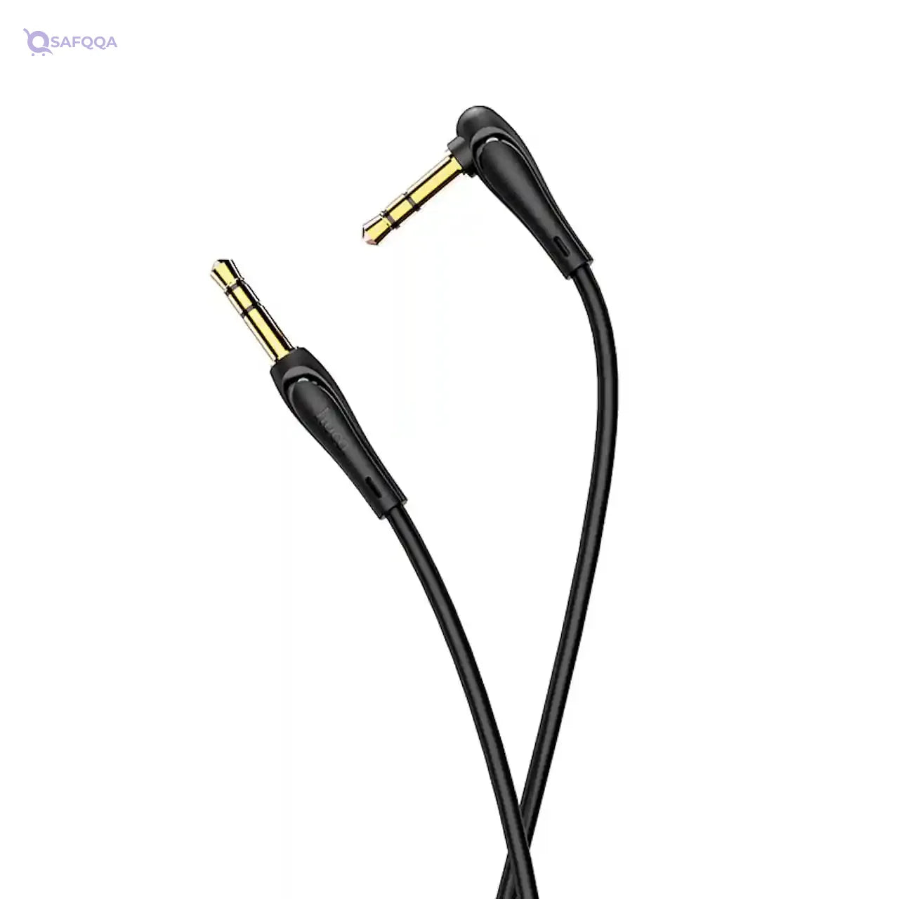 Hoco UPA14-3.5mm To 3.5mm Auxiliary Cable (Length = 1M), Compatible with Mobile, Tablet, iPhone, Samusng, Xiaomi, Oppo, Huawei - Black - Safqqa