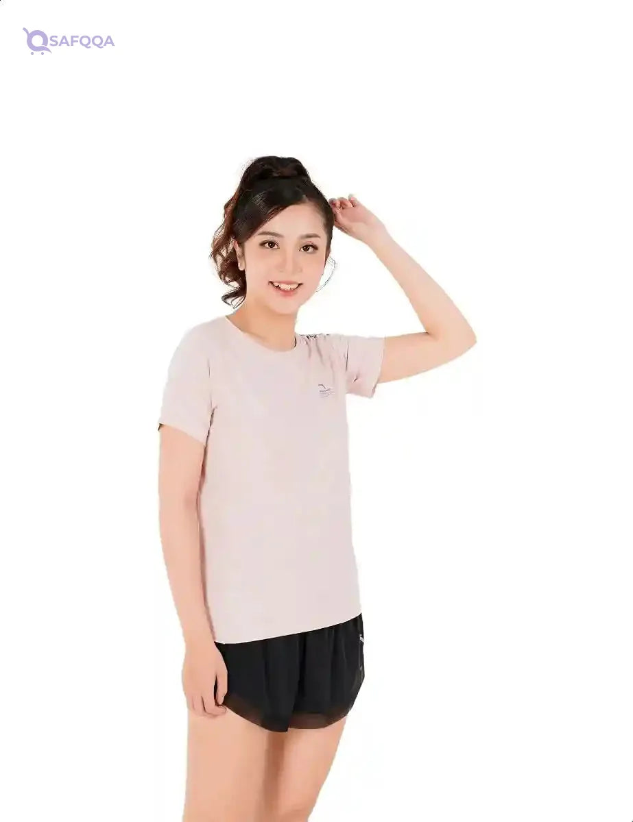 Anta Regular-Fit Front Logo Running T-shirt for Women - Safqqa