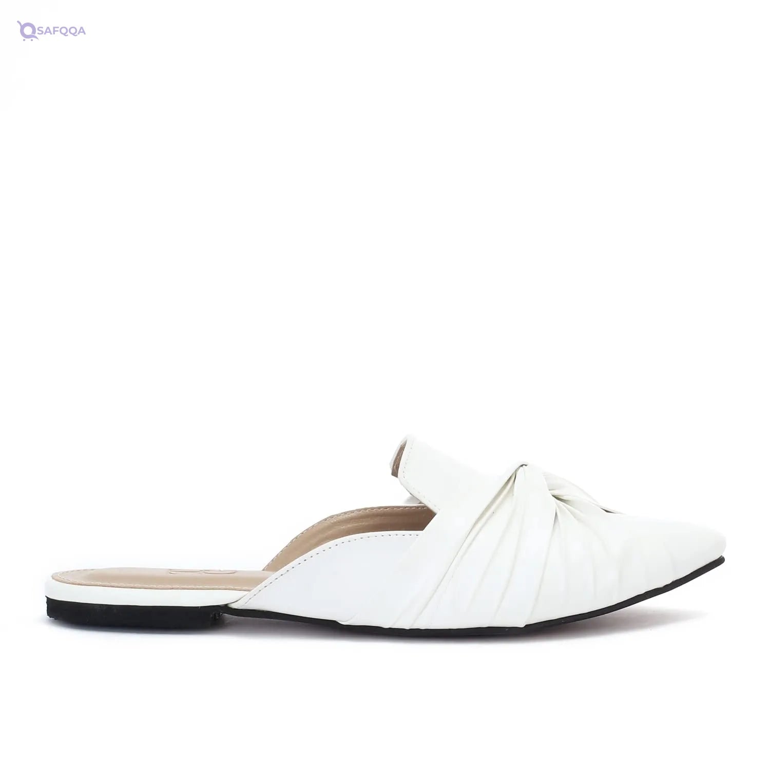 Trust Group Ruched Pointed Mule For Women,Stylish ruched upper for a refined look. - Safqqa