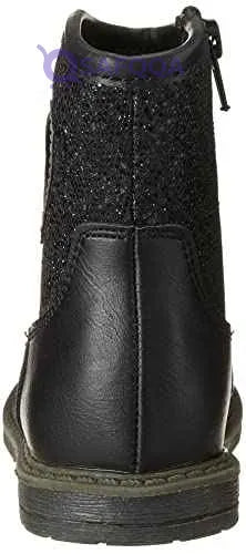 Sprox Mixed Media Stitched-Heart Detail Side-Zip Mid-Calf Boots for Girls - Safqqa Egypt
