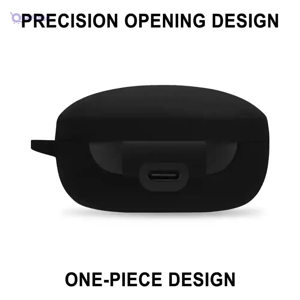 Geiomoo Silicone Carrying Case Compatible with Anker Soundcore Life P2 Mini, Portable Scratch Shock Resistant Cover with Carabiner (Black) - Safqqa