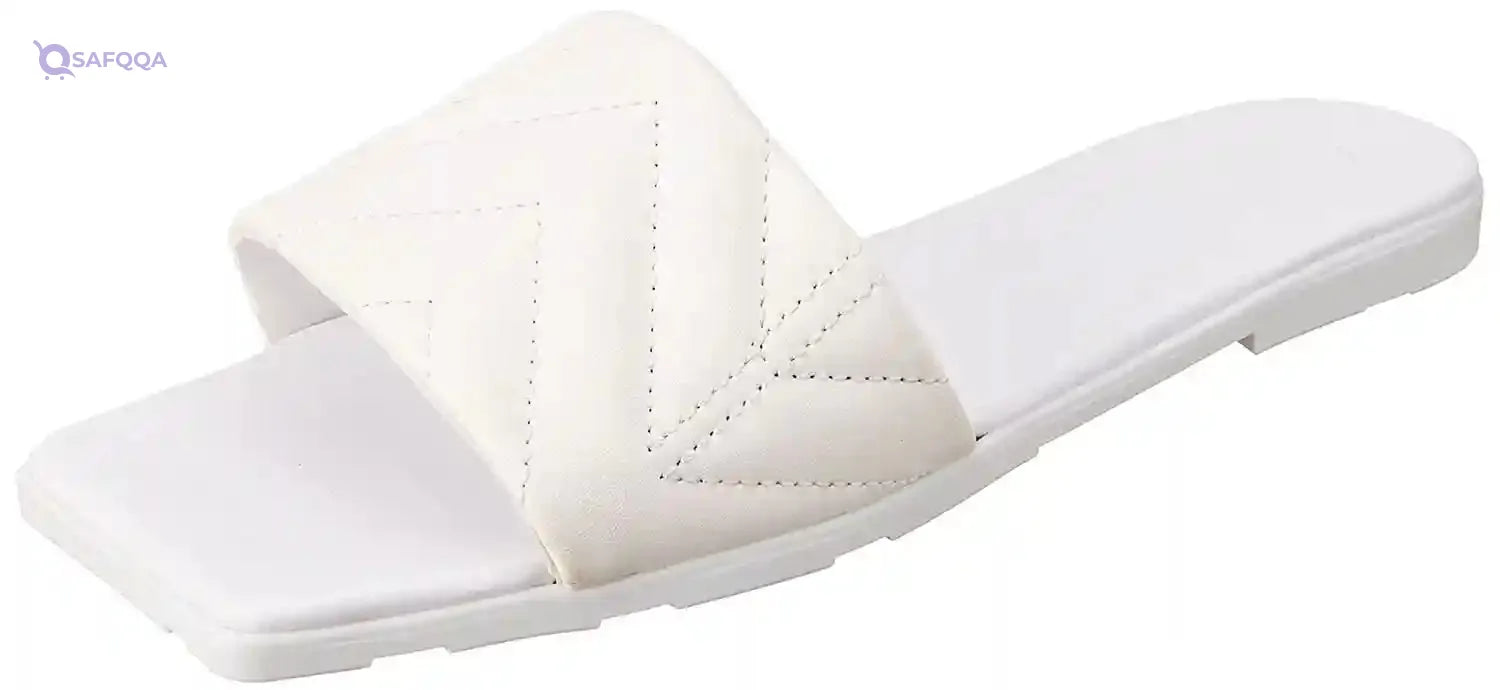 Club Aldo Quilted Square Toe Flat Slides for Women - Safqqa Egypt