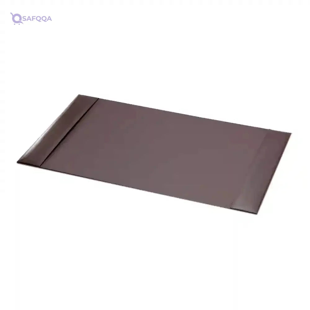 Dacasso Bonded Pad with Side Rails Luxury Leather Desk Blotter for Writing, 30 x 18, Brown - Safqqa