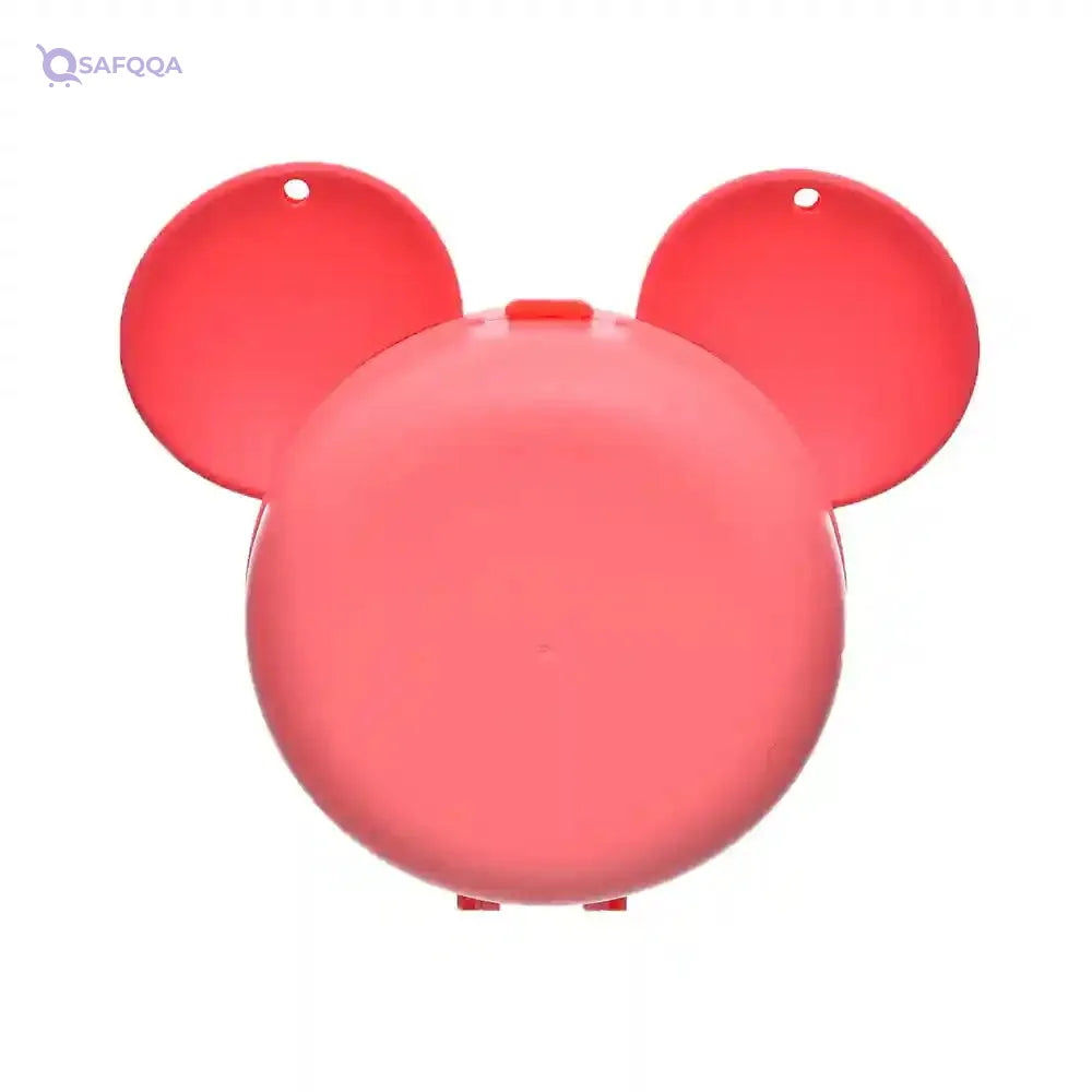 Plastic outdoor picnic make up box with teady bear and mouse design bag set of 15 pieces for kids - multi color - Safqqa Egypt