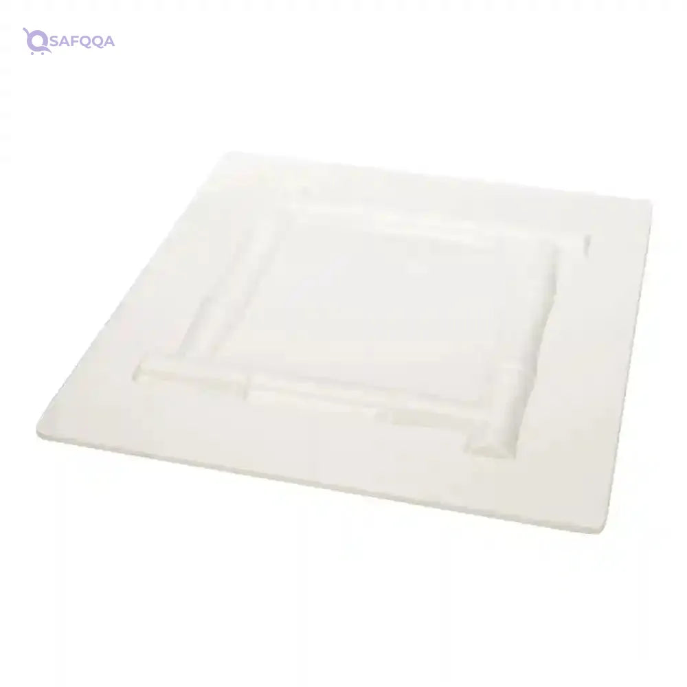 Restaurantware  12 x 12 x 1 Inch Serving Plates 10 Square Pasta Plates - Bamboo Print Top Rack Dishwashable White Melamine Serving Platters Serve Appetizers Or Desserts For All Occasions - Safqqa